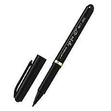 UNIBALL LOT de 10 Stylos feutre pointe en nylon largeur de trait 0,8 mm encre à pigments noire SIGN PEN MYT7