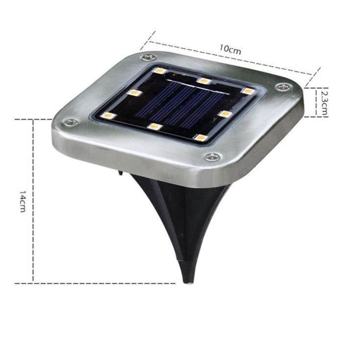 RE1931 8LED chemin solaire lampe enterrée 4 pièces en plein air habile fabrication de qualité supérieure étanche jardin enterré lu