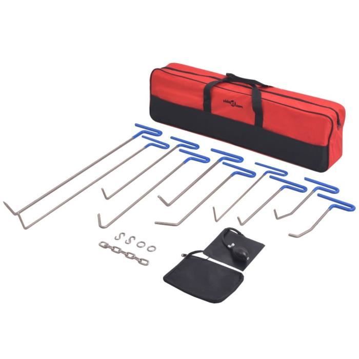 MEUBLE® Kit de débosselage sans peinture Professionnel - 16 pièces Acier inoxydable ♕7469