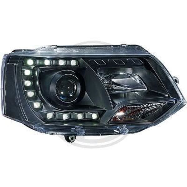 Paire de feux phares VW T5 09-15 Daylight led noir (785)