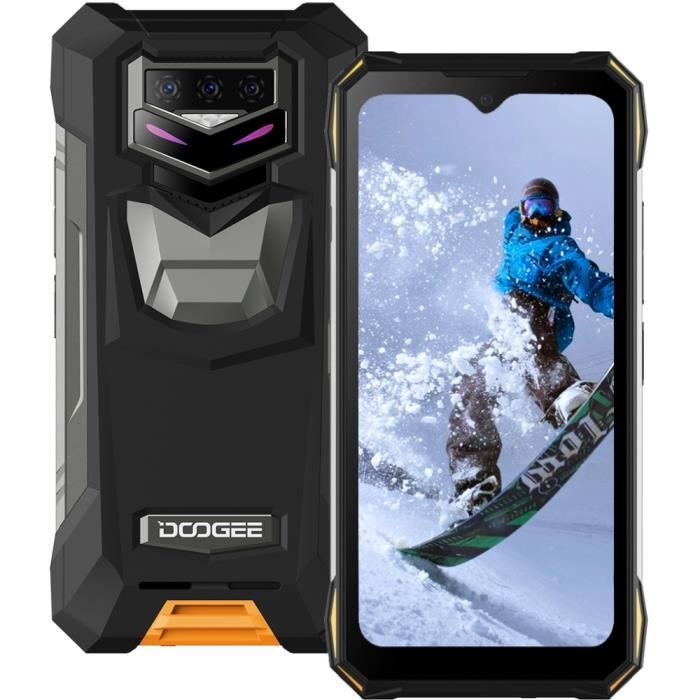 Smartphone DOOGEE S89 Pro 12000mAh Batterie 8Go 256Go IP68 Étanche Écran 6.3 pouce FHD+ 64MP Android 12 NFC Téléphone - Orange