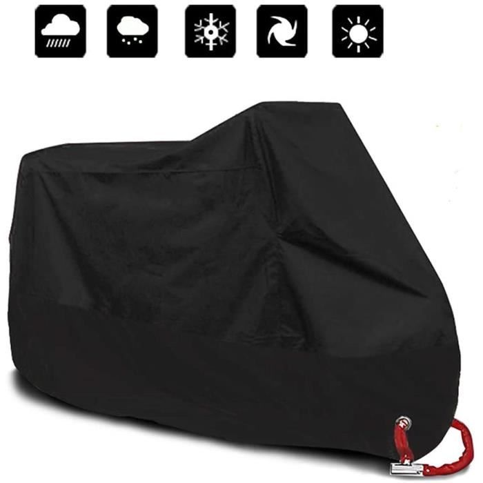 Housse de Protection pour Scooter Moto Vélo 245*105*125CM Bâche Couverture Vélo Scooter Imperméable Exterieur Anti-UV Poussière Noir