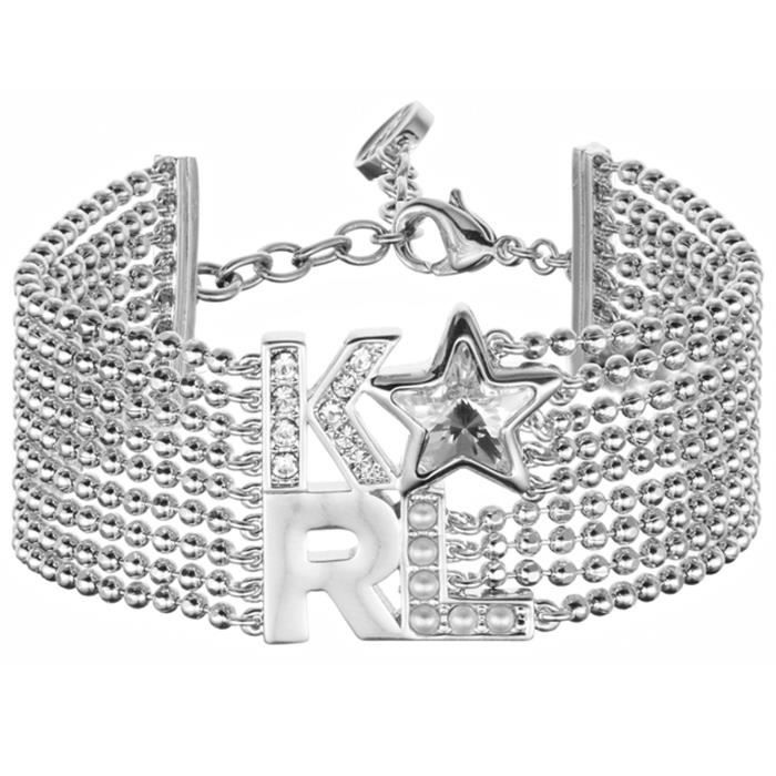 Bracelet femme KARL LAGERFELD JEWELRY KLASSIC 5483575. Argent. Mousqueton. Laiton.