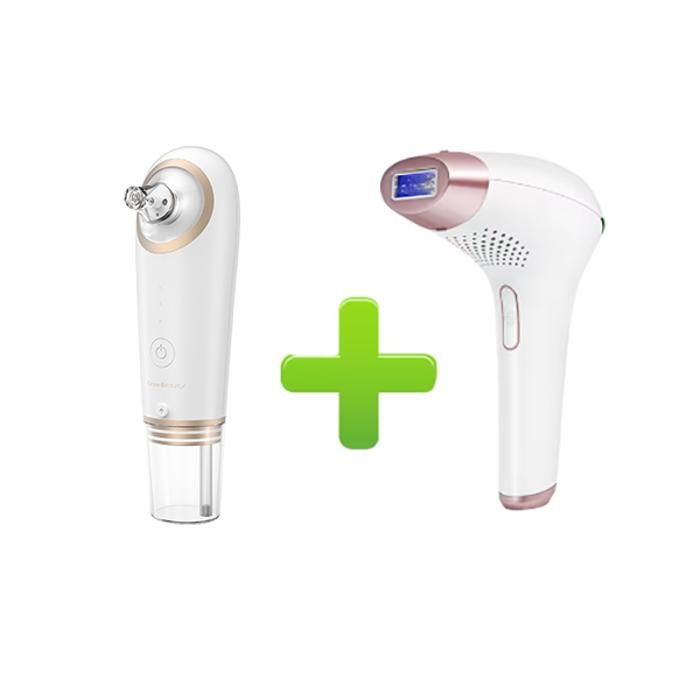 épilateur lumière pulsée definitive IPL Corps maillot aisselle 500 000 flashes + Micro-bulles Pour Le Visage