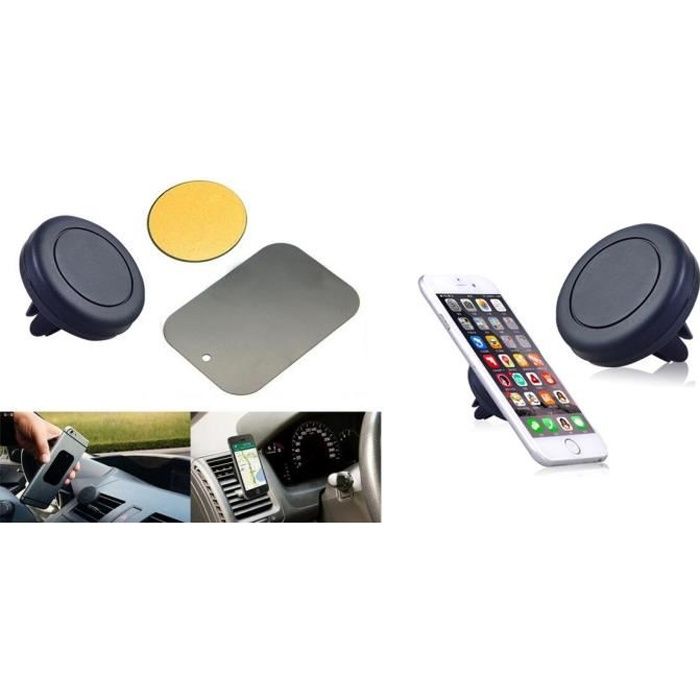 Support Téléphone GPS Universel - Voiture Aimant Magnétique Ventilation