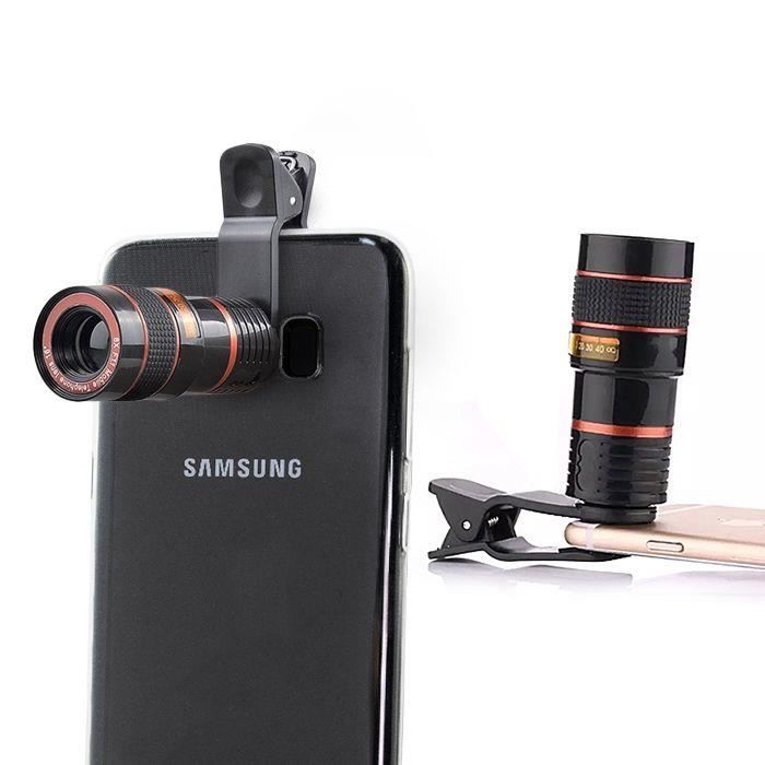 Objectif télescopique photo zoom x8 ozzzo noir pour Rugged Smartphone A8