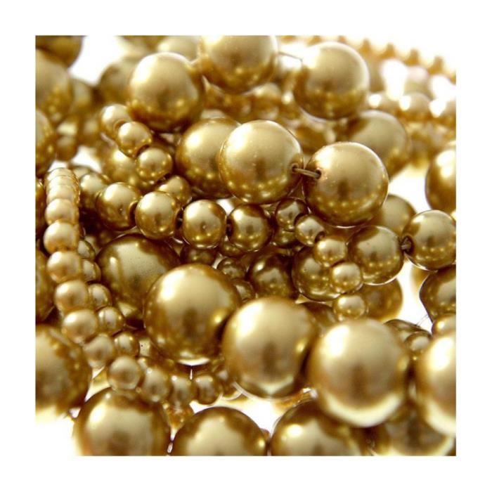 Perles nacrées 8 mm en verre de bohême couleurs vives lot de 20 Doré