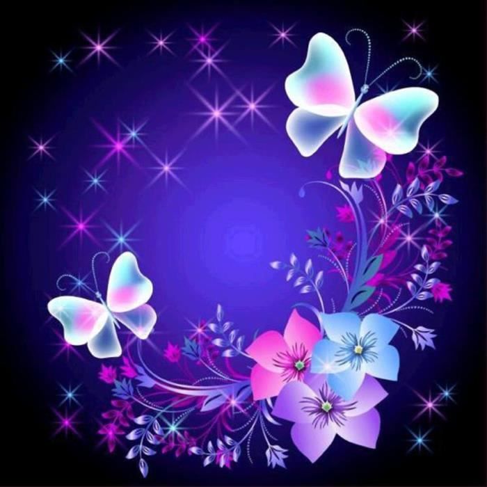 5D DIY Diamant Peinture Papillon Diamant Broderie Strass Peinture Point de Croix Kit Mural Décor 5D Diamant Peinture De UK528116
