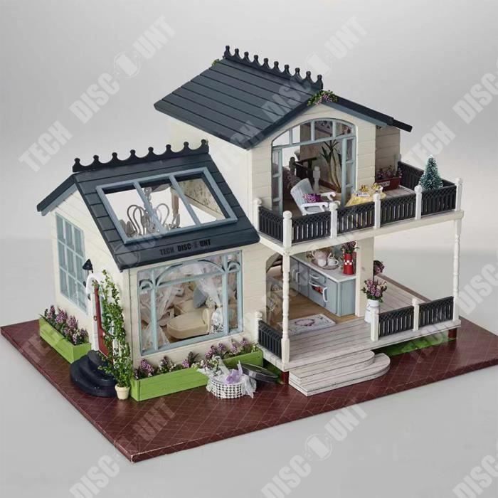 TD® Provence maison bricolage chalet modèle villa maison grande maison jouet modèle intelligent enfants filles jouet cadeau