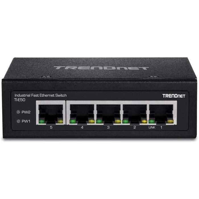 5-PORT IND.FAST ETH SWITCH DIN-RAIL 0,000000 Noir
