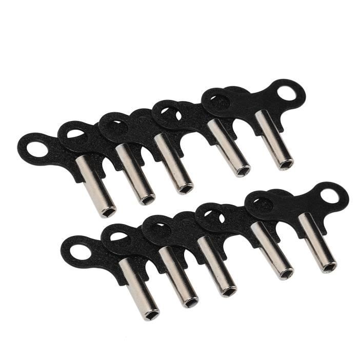 VINGVO Clé de remontage d'horloge murale 10pcs Clé d'Enroulement d'Horloge Clé d'Horloges de Bureau Mécaniques d'Horloge Murale