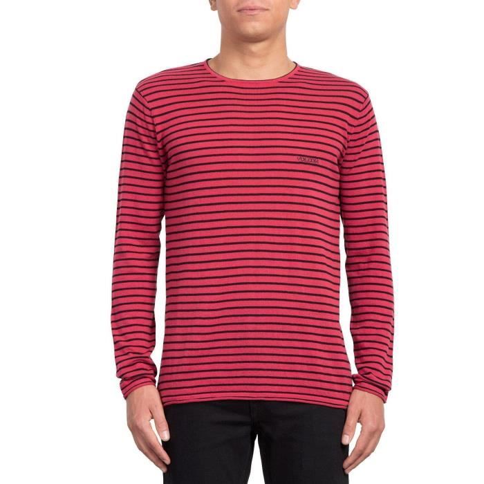 Pull Volcom Harweird Burgundy Homme XS Rouge