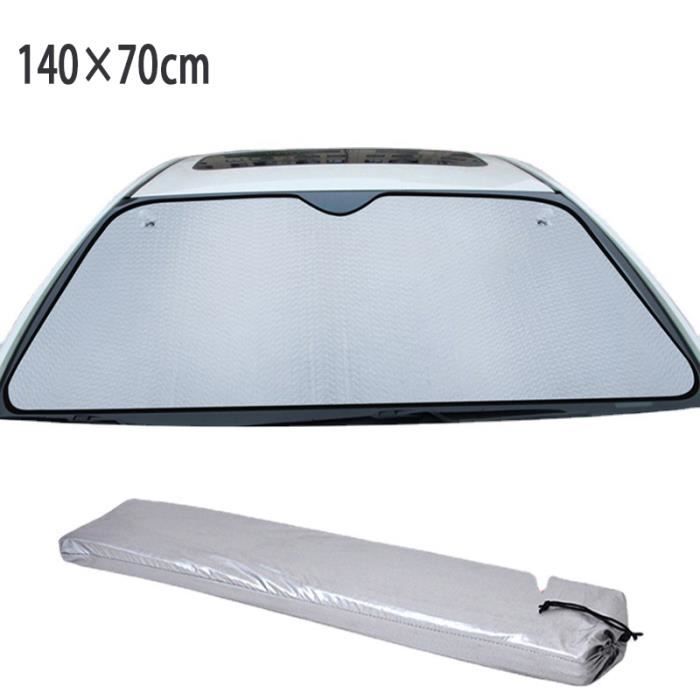 Pare-Soleil de Voiture Pare Brise Avant 140×70cm - Universelle Pare Soleils pour Voiture Épaississement en 5 couches - Argent