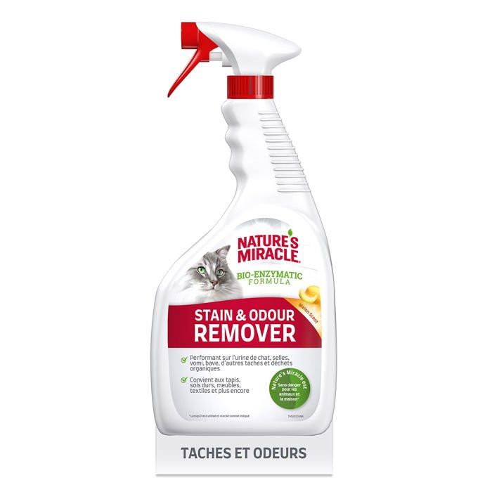 Natures Miracle Spray nettoyant désodorisant litière pour chat - Parfum melon 946 ml