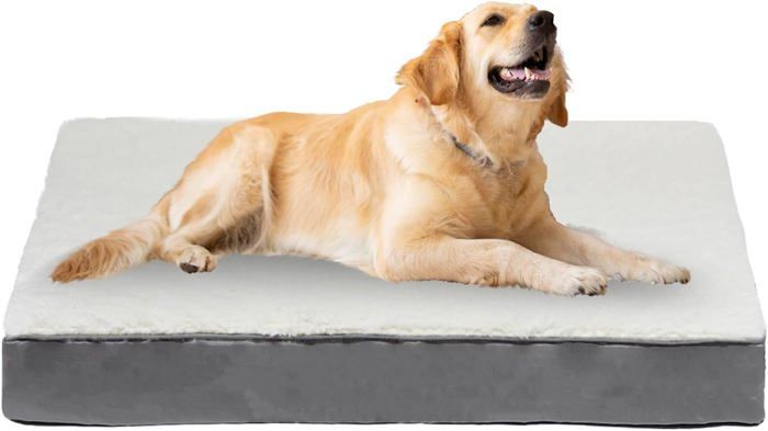 Lit Pour Chien Taille Moyenne 76x54 Cm – Tapis Moelleux Lavable, Antidérapant, Rose Fleuri – Pour Cage Et Maison