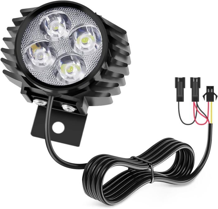 Phare Avant 2 En 1 Avec Klaxon Pour Trotinette Kugoo M4/M4 Pro - Lampe Étanche, Résistante Aux Chocs - VOLOHAS