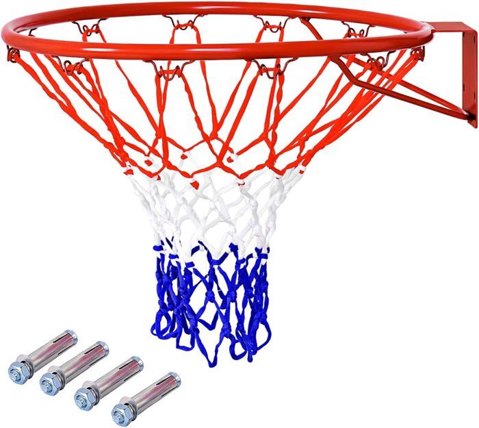 GOPLUS Panier de Basket avec Filet 46 CM, Anneau de Basketball