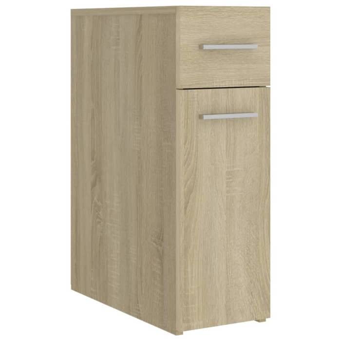 CLOUD Armoire dapothicaire contemporain Chêne sonoma Bois d’ingénierie CHYNEW9801159
