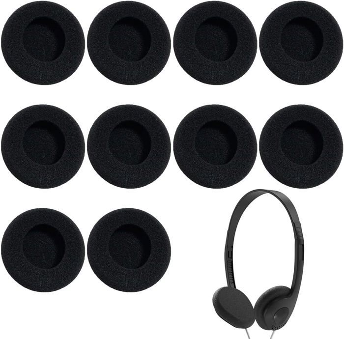 10 Pièces Coussinets en Mousse Souple Mousse Coussinets Coussinets de Rechange pour écouteurs de 5 cm Coussinet Casque Audio