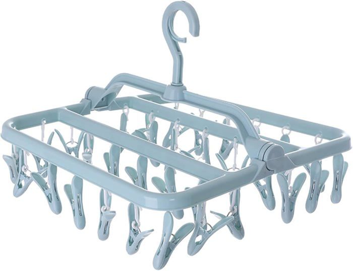 Etendoir Chaussette Etendoir Linge avec 32 Pinces Sechoir a Linge Pliant Suspendu Interieur Extérieur pour Chaussettes sous