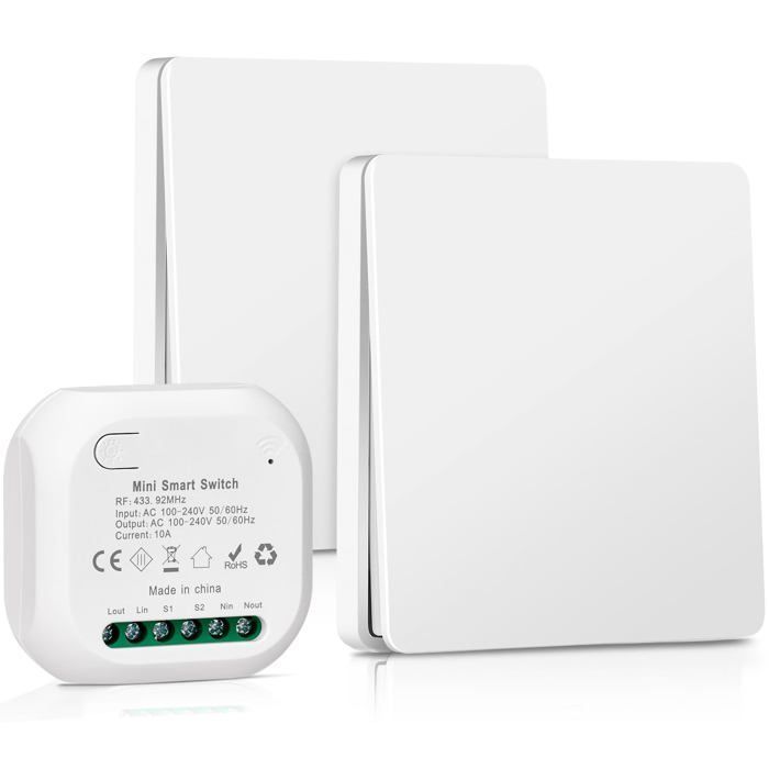 Interrupteur Sans Fil - HANDEIU - Va et Vient - Étanche - Électrique - Prêt à poser