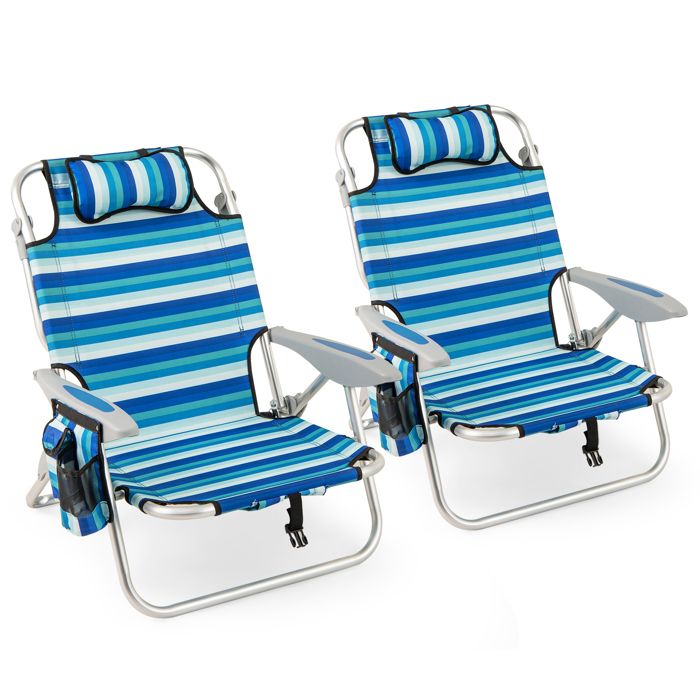 Lot de 2 Chaises de Jardin Extérieur Pliable COSTWAY Cadre Léger en Aluminium Dossier Réglable en 4 Positions Sac Isotherme Lot de 2 Chaises de Jardin Extérieur Pliable COSTWAY Cadre Léger en Aluminium Dossier Réglable en 4 Positions Sac Isotherme