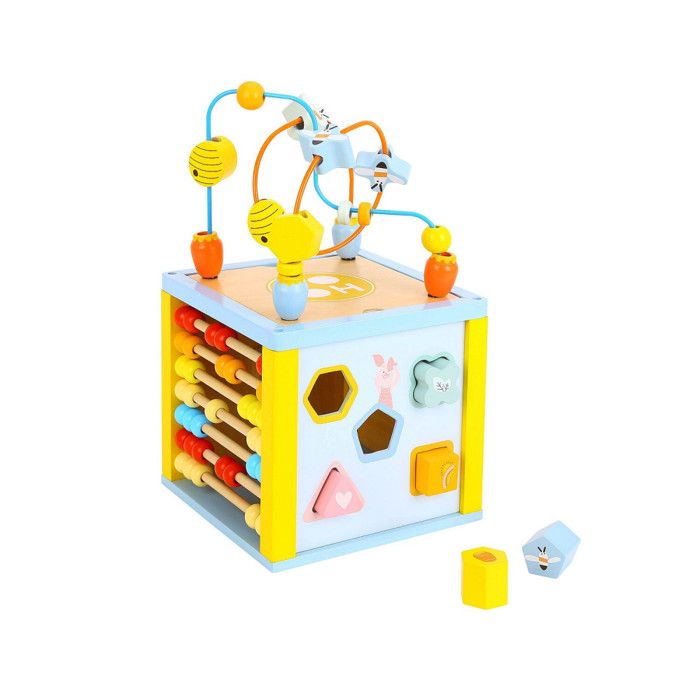 Cube multi activités en bois - Winnie lOurson - 6 pièces - Bois FSC - Peintures non nocives