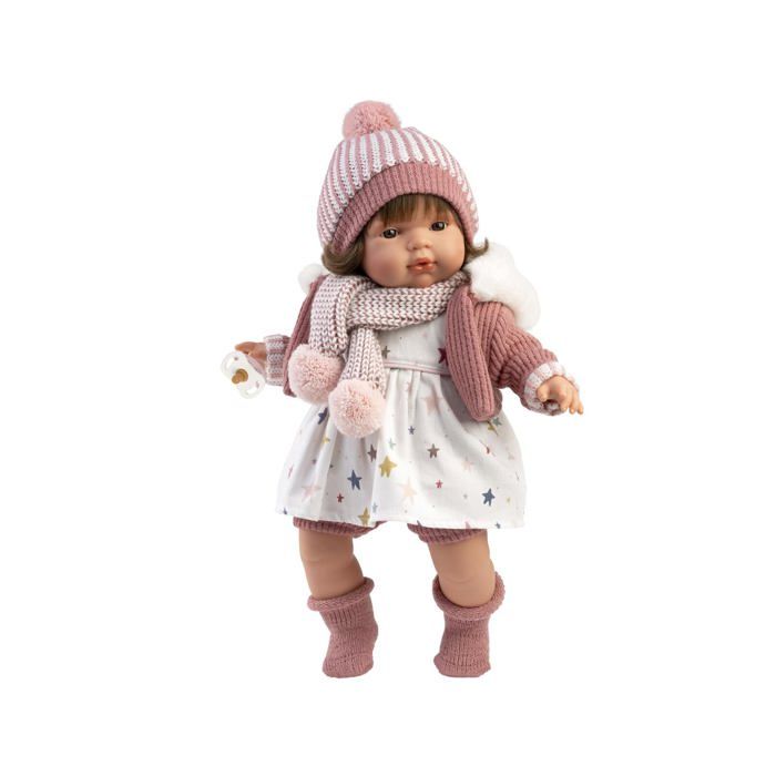 Poupée bébé Lola Llorona - Llorens - 38 cm - Corps souple - Vinyle doux - Mécanisme de pleurs - Cheveux bruns