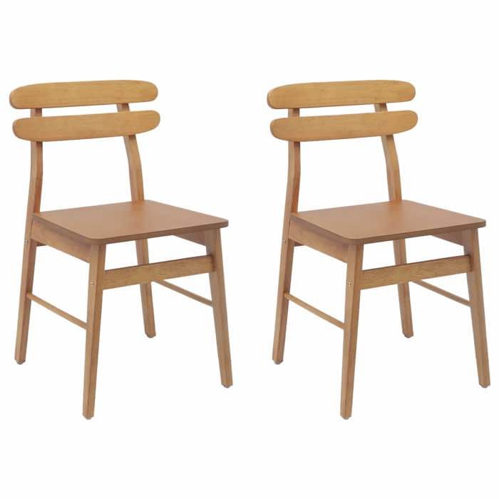 NEUF 2026 CHIC Chaises à Manger 2 pcs SWEETY SIEGE CUISINE Naturel 43.5x44.5x77.5 cm CCC2955