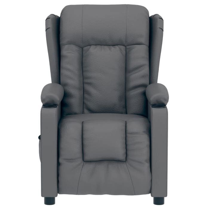 TOP 2026 Fauteuil relax - Chaise inclinable électrique - 1 PERSONNE - Gris Similicuir - 72.5x96x99.5 cm FF2441