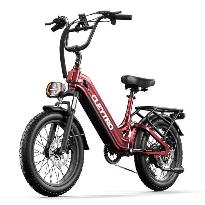 Vélo Électrique Cleytro XC20 20 Fat Bike 48V 15.6Ah Batterie Rouge