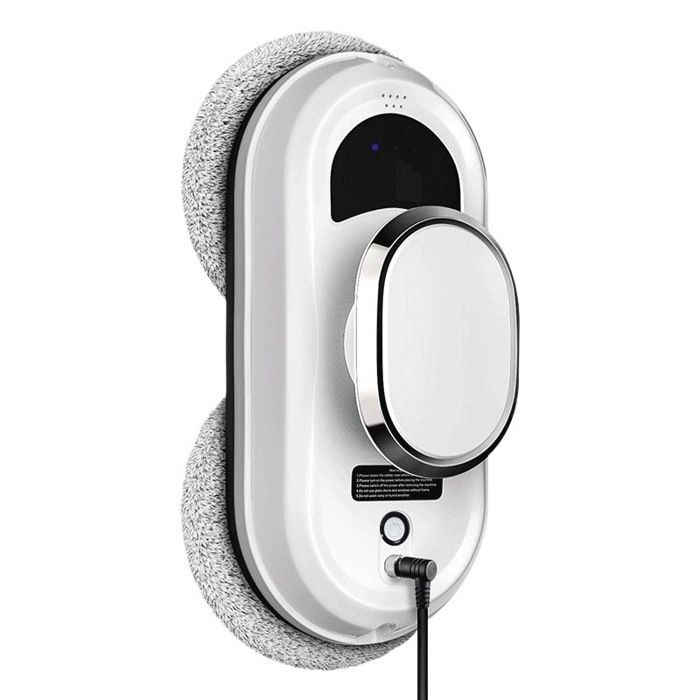 Nettoyeur de vitres électrique puissance daspiration de 5 600 Pa 35 ml protection UPS câblage intégré portable blanc