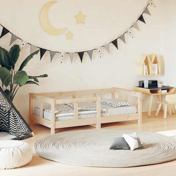 Cadre de lit pour enfant - vidaXL - Bois de pin massif - 70 x 140 cm eis86a1913