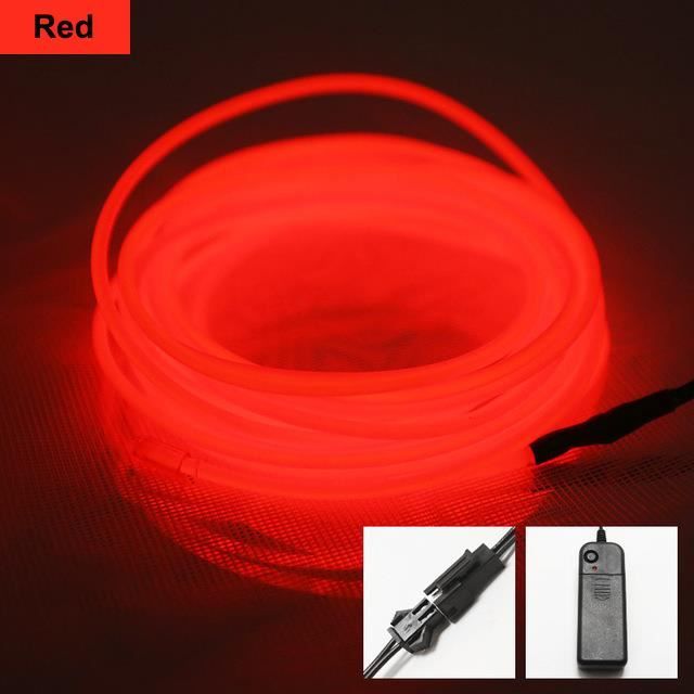 Led Rouge Panne Au Auto 3m - Rouge - Panneau de bande Led en néon, Flexible, Tube doux, rvb ...