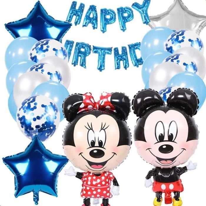 Fournitures De Fete A Theme Mickey Et Minnie Decorations D Anniversaire Mickey Mouse Ballons D Anniversaire Mickey Aluminium Ball Cdiscount Maison