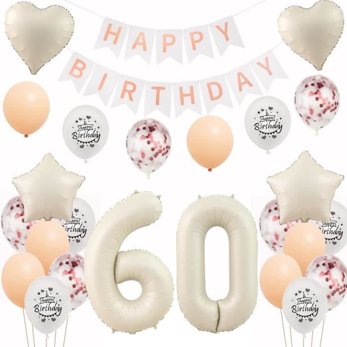 Ballon Blanc Rétro 30 Ans Anniversaire Femme Décoration 30 Ans Femme