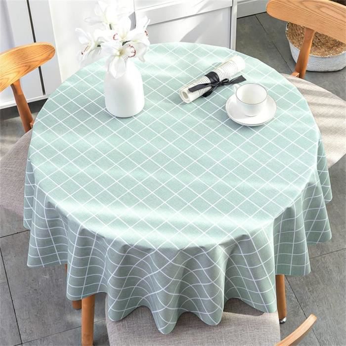 Nappe Ronde Imperméable Motif Dinosaure 152 Cm - Pour Table Salle à Manger, Cuisine, Pique-nique, Fêtes (4-6 Personnes)