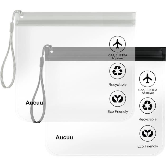Pochette sales avion liquide