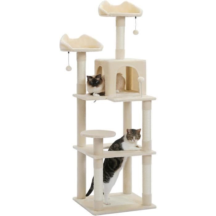 Arbre à Chat pour Chats d'intérieur Tour à Chat Multi-Niveaux avec ...