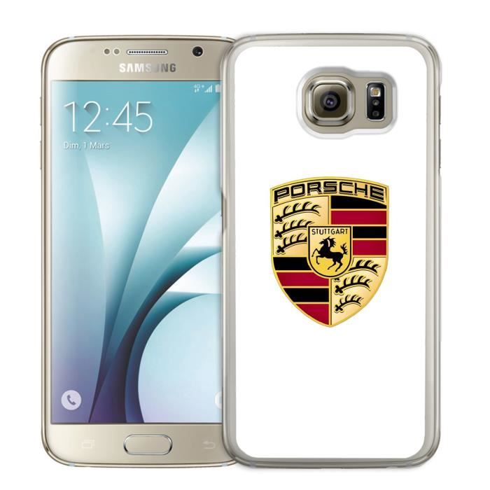 Coque Samsung Galaxy S7 Edge : Porsche Logo Blanc - Achat ...