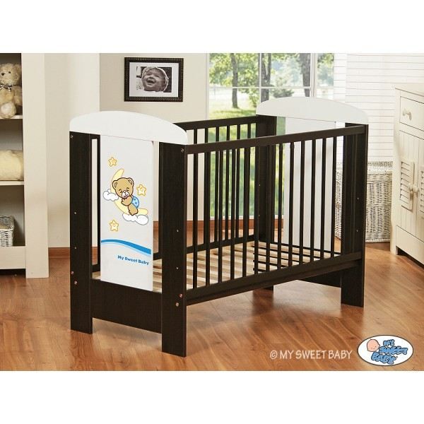 Lit Bebe Bonne Nuit Bleu Hauteur Reglable Mat Cdiscount Puericulture Eveil Bebe