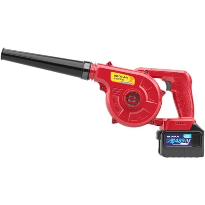 Souffleur/Aspirateur De Feuilles Sans Fil 21V, 5 Vitesses, 2 Batteries - Portable Pour Feuilles, Poussière, Débris Intérieur/extérieur - 3