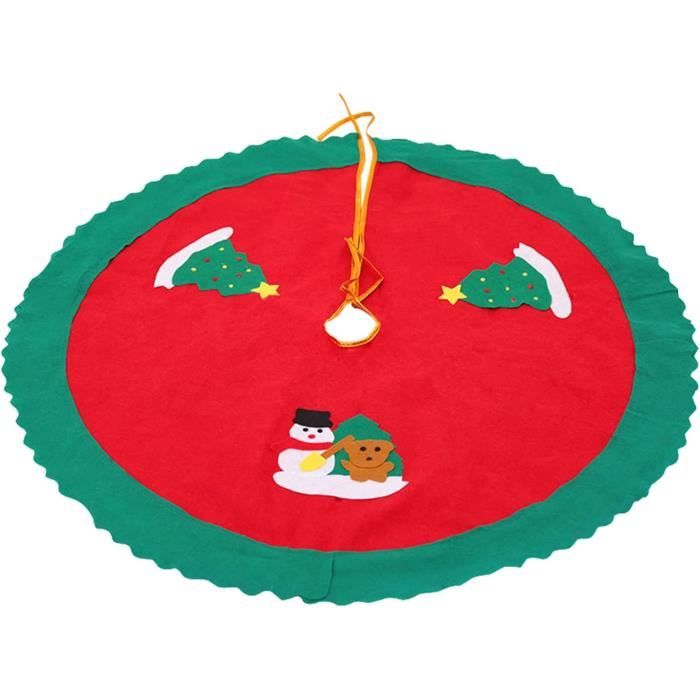 Jupe Pour Sapin De Noël - Diamètre 92cm, En Polyester, Rouge Ou Vert, Protection Et Décoration Pour Le Pied De L'Arbre