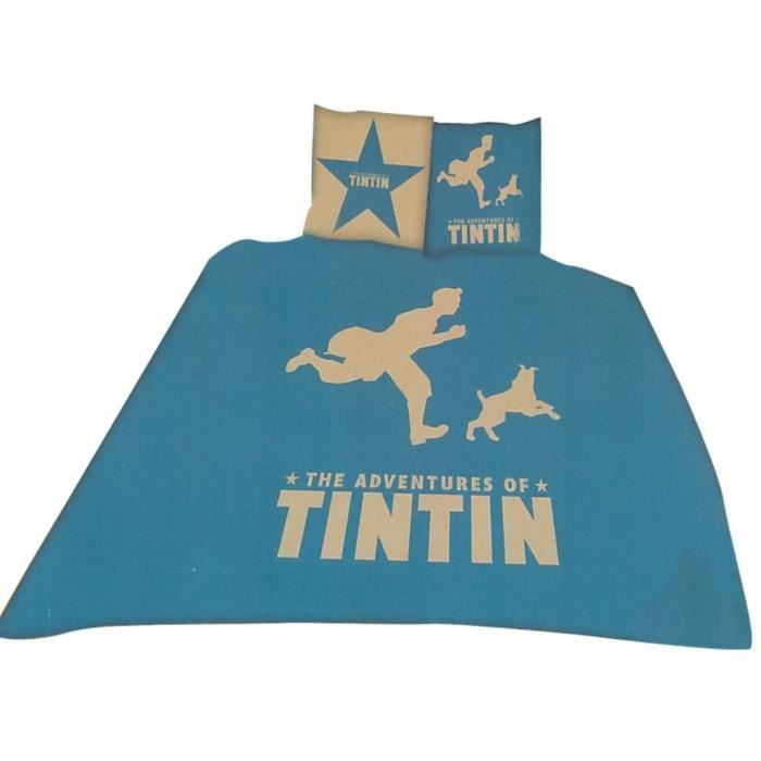 140x200cm Moulinsart Housse de Couette et taie doreiller Tintin Le sous Marin Requin
