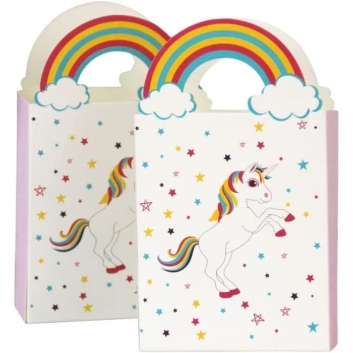 12 Sacs Cadeaux Kpop/Anime + 12 Autocollants - Papier Kraft épais, Fond Plat - Pour Bonbons, Gâteaux, Fêtes Enfants