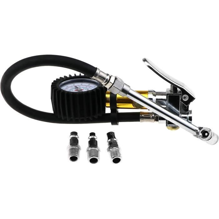 Tuyau Gonflage Pneu Flexible 23,5cm - Haute Pression 300PSI - Filetage US 5/16-30 - Pour Vélo, Moto, Voiture