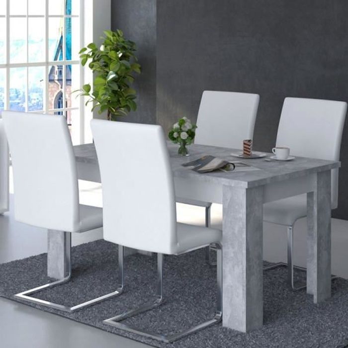 Table A Manger Beton Cire Pas Cher Table Beton Cire Clair Achat Vente Pas Cher