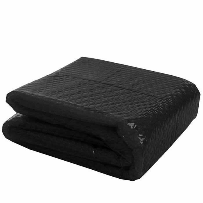 Miganeo Deluxe Bâche Solaire Rectangulaire 300 × 200 Cm Noire – Film à Bulles Chauffant Épais 180my Pour Piscine, Économies D’Énergie Jusqu’à 70%