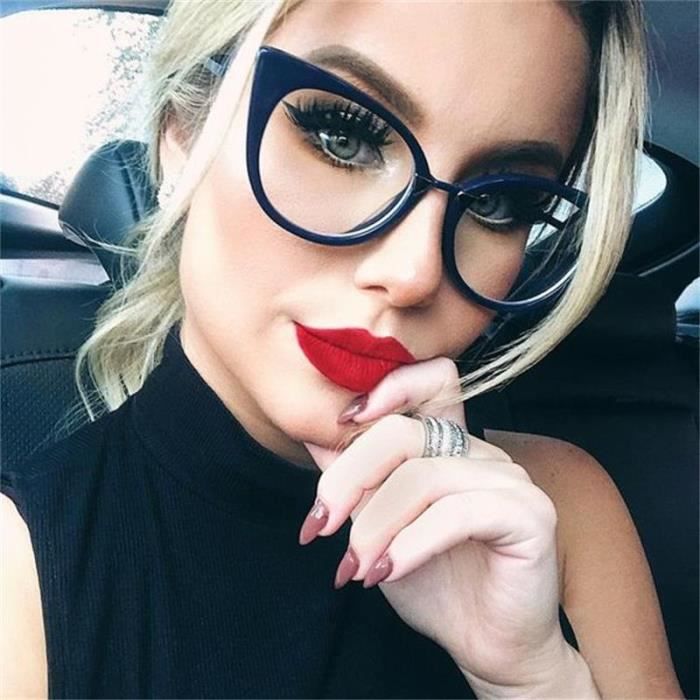 Monture de lunettes rouge pour femmes la mode il de chat