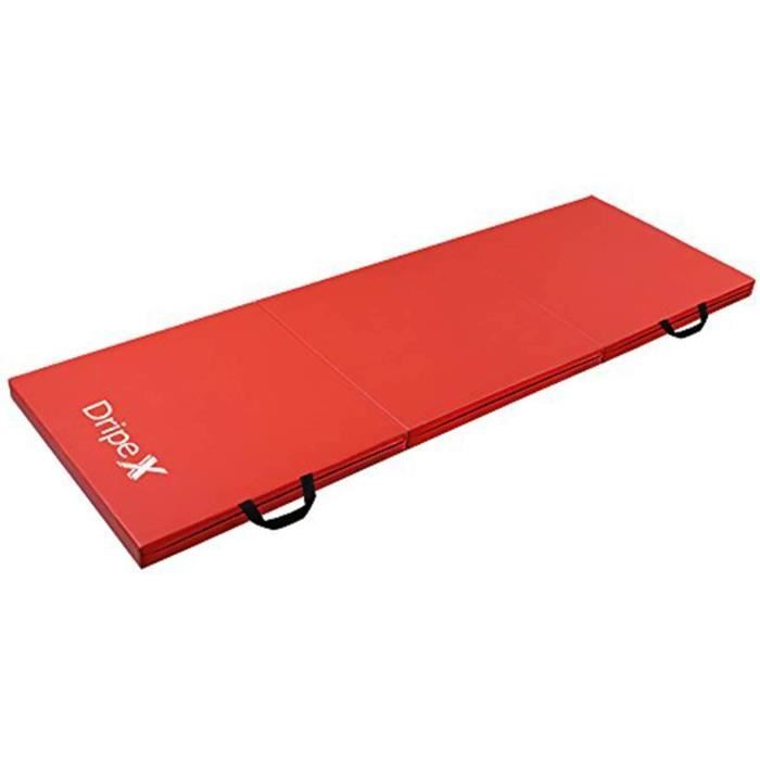 Tapis De Gym Épais 5cm Gymtek - 180x60cm Pliable Avec Poignées - Yoga, Fitness, Arts Martiaux - Confort Optimal